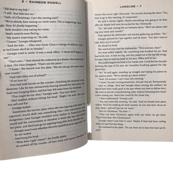 Rainbow Rowell Landline Hardcover Signed 1st Ed 2014 Hardcover DJ Humor - Picture 7 of 14